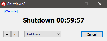 Shutdown8 تطبيق إغلاق الجهاز بعد مدة محددة